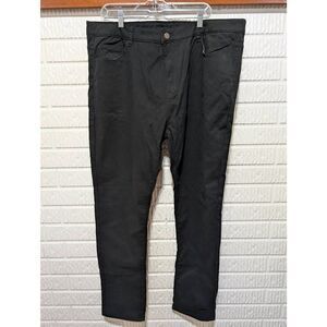 Unbranded Men's Orange Fleece Lined & Black Mid-Rise Jeans Size 42 Waist